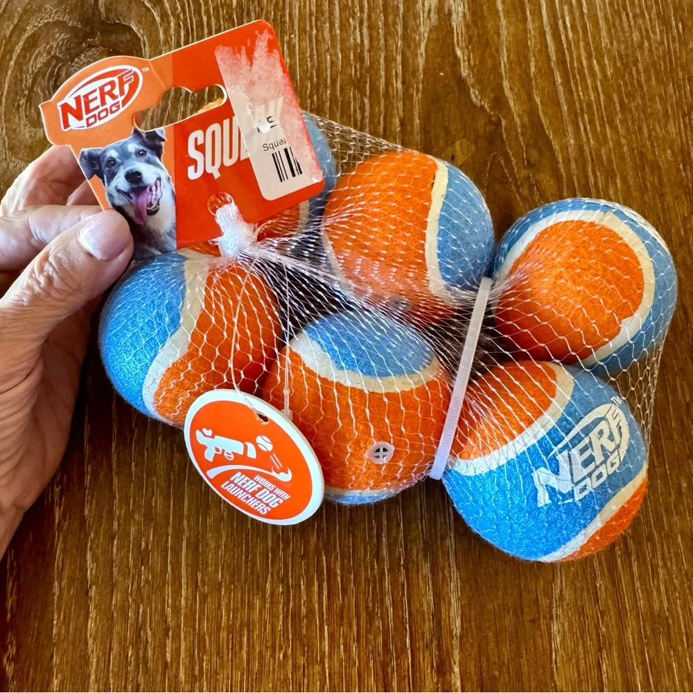 BUNDLE ME! 1 set of 6 Nerf squeaky tennis balls